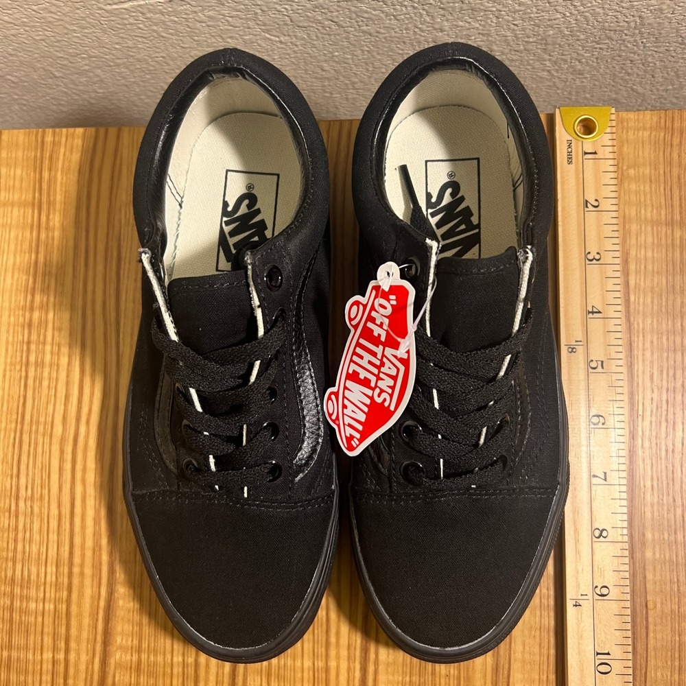 VANS Skate‎ Old Skool Low Top Skateboarding Shoes in Black/Black, NWOT - Picture 7 of 7